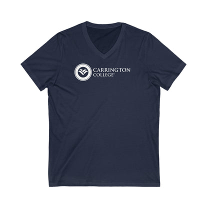 Carrington College Unisex Jersey Short Sleeve V-Neck Tee